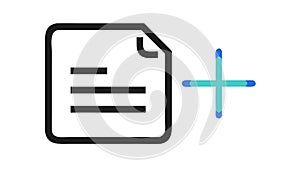 New Document Icon - Create & Add File, vector design Generative AI
