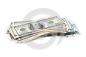 New 100 dollars by close up