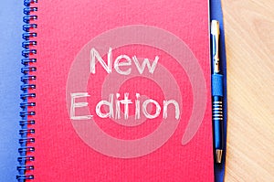 New edition concept on notebook