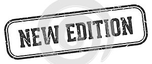 new edition stamp. new edition rectangular stamp on white background