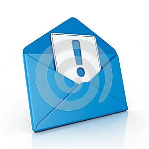 New Email 3D Icon isolated on white background
