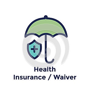New Employee Hiring Process icon and health insurance waiver photo