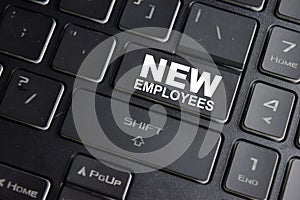 New employees on the button keyboard