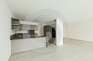 New empty apartment, kitchen