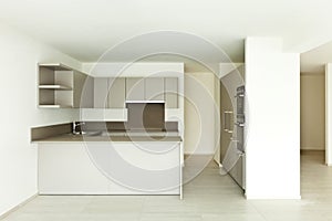 New empty apartment, kitchen