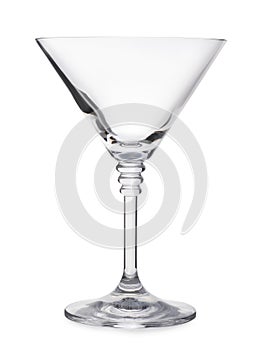 New empty martini glass isolated on white