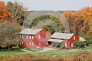 New England Architecture in Fall colors