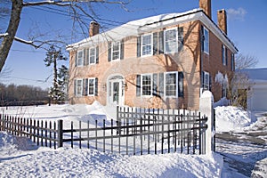 New England brick home