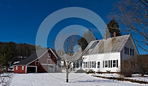 New England Farm House Barn