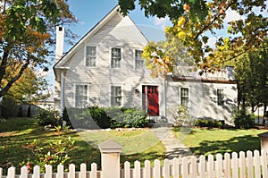 New England house in autumn