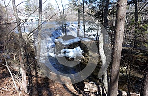 Gambo Falls and Dam, Windham, Maine, March 19, 2021 photo