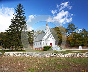 New England white church