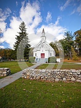 New England white church