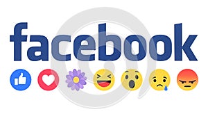 New Facebook like button Empathetic Emoji Reactions with flower