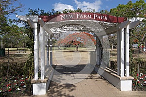 New Farm park pedestrian entrance gate