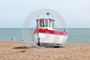 New fishing boat seen ashore