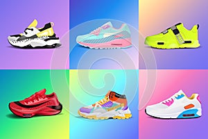 New Fitness sneakers set, fashion shoes for training running shoe. Sport shoes set