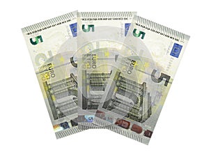 New five 5 euro banknote greenback paper money