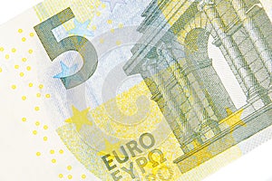 New five euro banknote front side