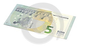 New five 5 euro banknote greenback photo