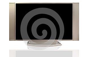 New flat screen TV isolated on a white