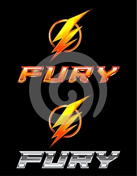 New fury logo design set vector.