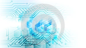 Hexagonal and tringle future technology concept abstract background