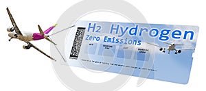 New generation of zero-emission hydrogen-powered aircraft - CO2 Net-Zero Emission and Carbon Neutrality concept