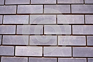 New gray brick wall. texture, pattern. close-up
