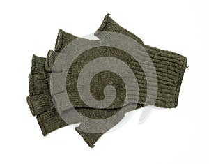 New Green Knit Wool Gloves