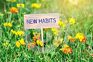 New habits signboard