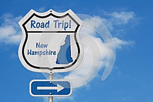 New Hampshire Road Trip Highway Sign photo