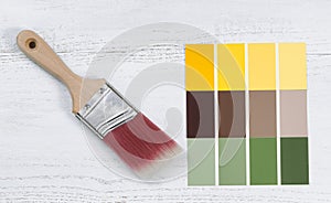 New hand paint brush and future several color sample templates