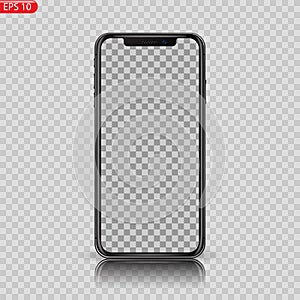 New High Detailed Realistic Smartphone similar to iphone Isolated on white Background