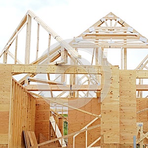 New Home House Framing Trusses Construction For Sale