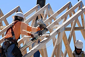 New Home Construction Framing In The Southwest.