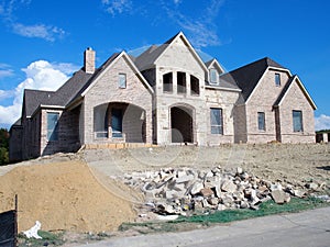 New Brick Home Under Construction