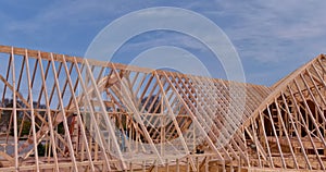 New home construction of construction roof timbers the framing