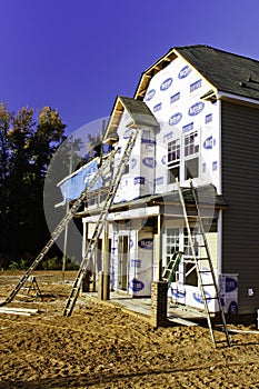 New Home Construction - Ladders and Windows