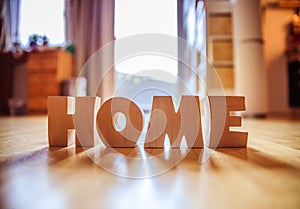 New Home: HOME Letters on the floor