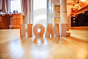 New Home: HOME Letters on the floor