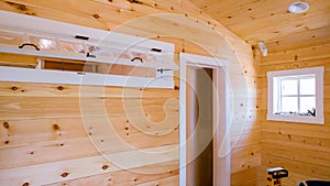 Interior of frame house under construction new home under construction