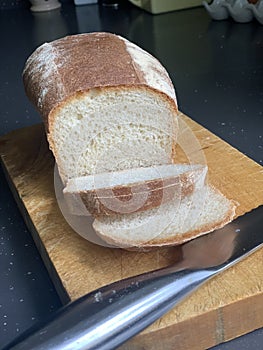 New home-made bread ready for eating