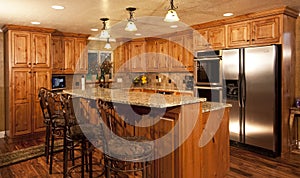 New home modern custom kitchen photo