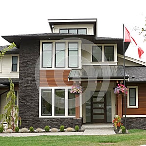 New Home Residence Exterior House Black Rock