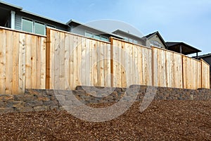 New Home Backyard Wood Fencing photo