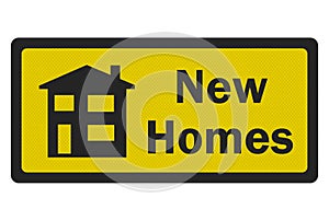 'New Homes' photo realistic sign