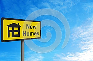 'New Homes' photo realistic sign