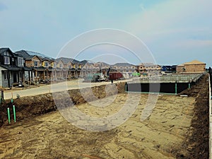 New homes under construction Edmonton Alberta Canada