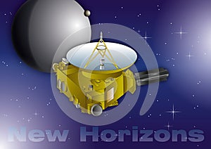 New Horizons interplanetary space probe, vector illustration photo